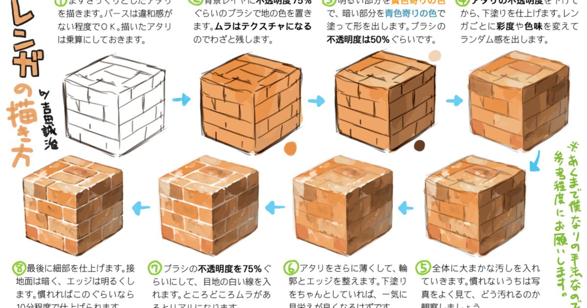 絵描きさん必見 プロの レンガ塗り講座 と 背景の制作過程 がとても勉強になると話題 Togetter