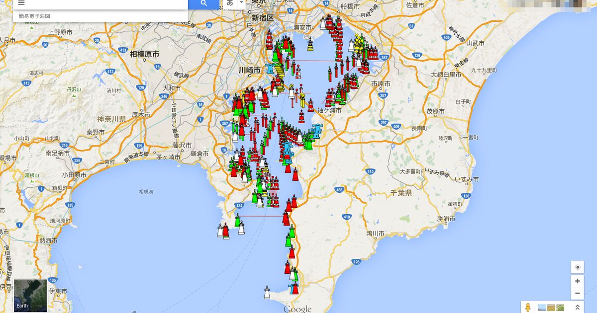 Googleマイマップで海図を作ってみた Togetter