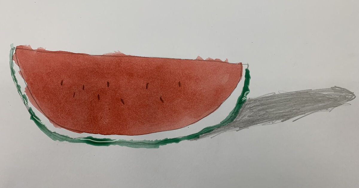 絵画教室の生徒 5歳児 の作品がちょっと上手すぎる 間違いなく天才 果肉の色がおいしそう Togetter