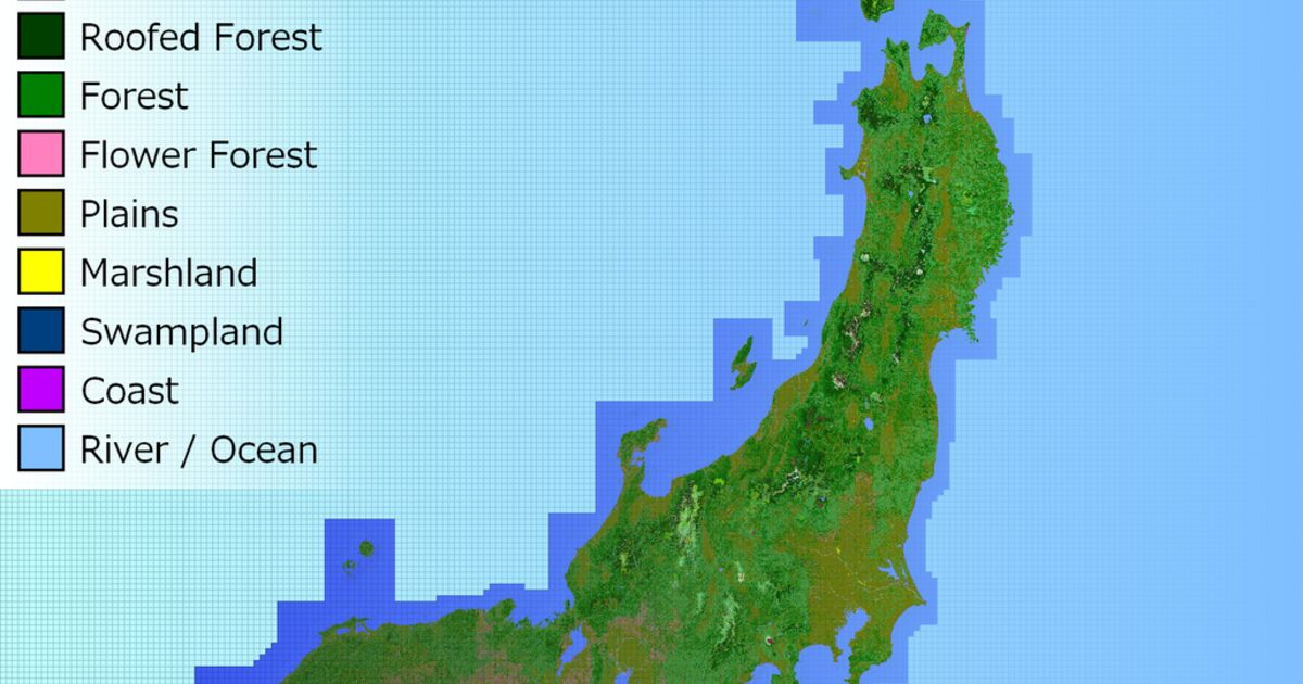 Minecraftで日本を再現した人が現れる これはすごい Togetter