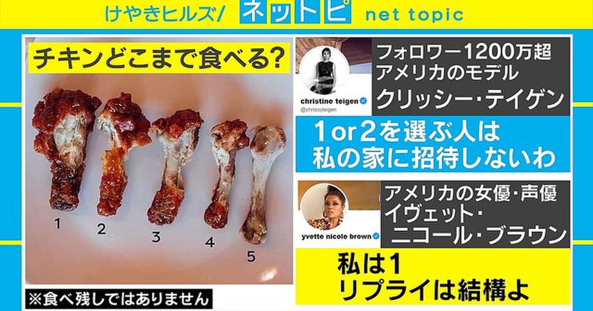 骨付きチキンはどこまで食べる でツイッター上で世界中で論争が 笑 Togetter