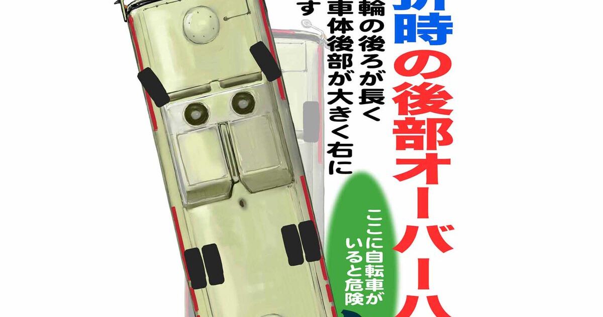 運転手の死角に入らないように意識しよう トラックやバスなど大型車両の死角やオーバーハングについて Togetter