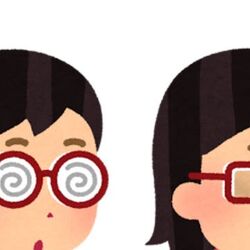 いらすとやの 分厚いメガネを掛けた人のイラスト の描写がド近眼女子を描きまくっている人から見ても完璧 というお話 Togetter