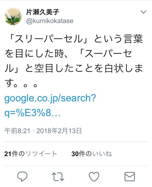 片瀬久美子さんがスリーパーセルをスーパーセルと空目 しばき隊界隈が片瀬さんを批判 片瀬さん しばき隊界隈と訣別宣言 Togetter