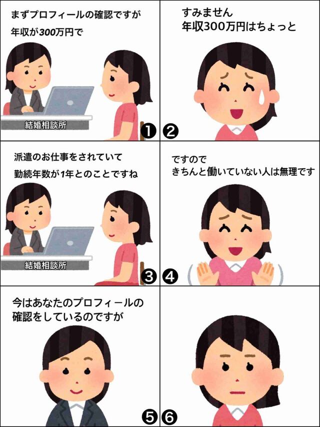 すみません年収300万円はちょっと 伝統コピペをいらすとやで再現 様々な意見が飛び交う Togetter