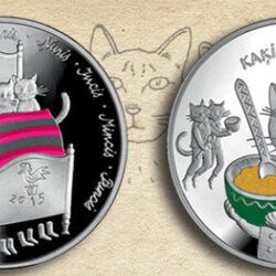 hito hitoさん専用　ラトビア　五匹の猫、銀貨 ラトビア銀貨】 FAIRY TALE COIN I「5匹の猫」2015｜Yahoo