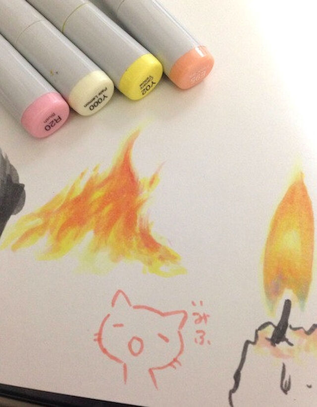 コピックで炎を描こう コピック Copic Togetter