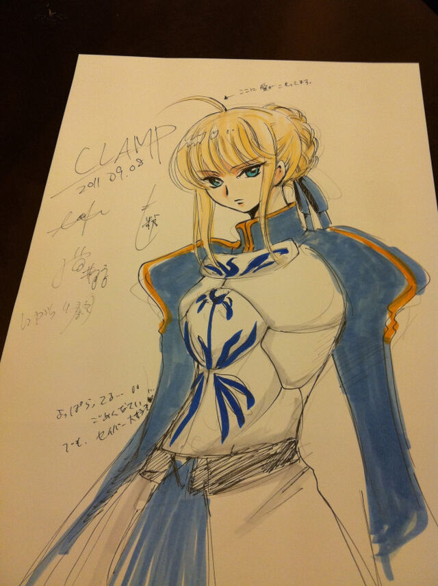 Clampさんの描いたセイバーさんです 凛々しい Togetter