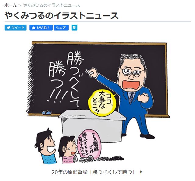 やくみつるがマリーンズに乗り換えた っぽいので年も日刊スポーツの野球1コマの記録をつける Togetter