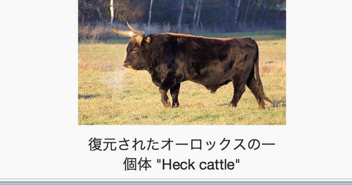 オーロックス 大きさ