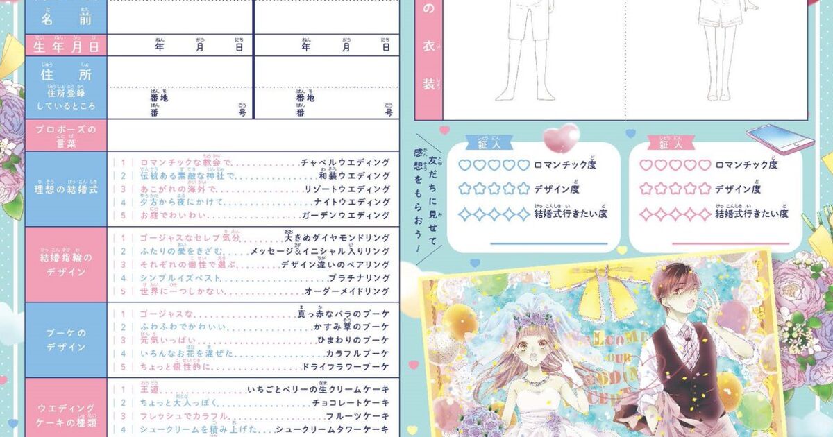 りぼん のゼクシィとのコラボ付録 婚姻届 に賛否両論 Togetter